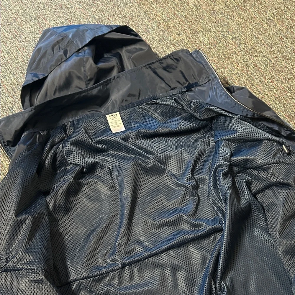 Athletic Works Dark Blue Mesh Rain Jacket - Picture 3 of 4